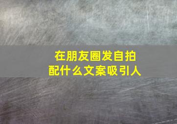 在朋友圈发自拍配什么文案吸引人