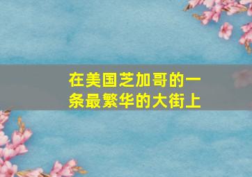 在美国芝加哥的一条最繁华的大街上