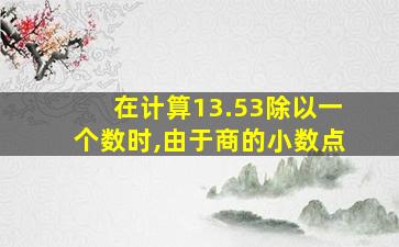 在计算13.53除以一个数时,由于商的小数点