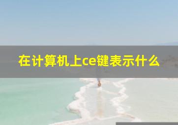 在计算机上ce键表示什么