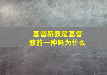 基督新教是基督教的一种吗为什么