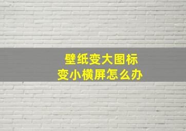 壁纸变大图标变小横屏怎么办