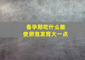 备孕期吃什么能使卵泡发育大一点