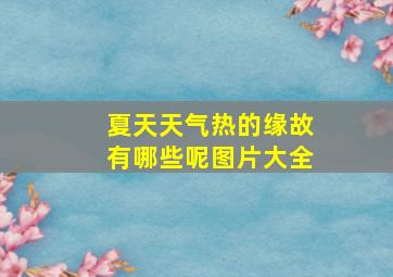 夏天天气热的缘故有哪些呢图片大全