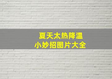 夏天太热降温小妙招图片大全