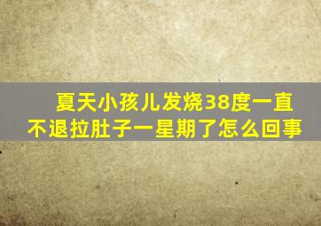 夏天小孩儿发烧38度一直不退拉肚子一星期了怎么回事