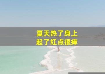 夏天热了身上起了红点很痒