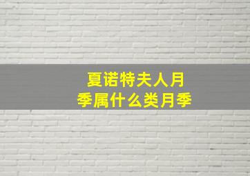 夏诺特夫人月季属什么类月季