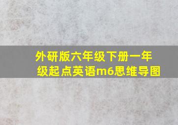 外研版六年级下册一年级起点英语m6思维导图