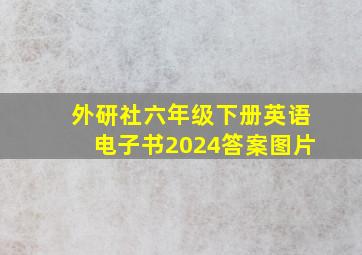 外研社六年级下册英语电子书2024答案图片