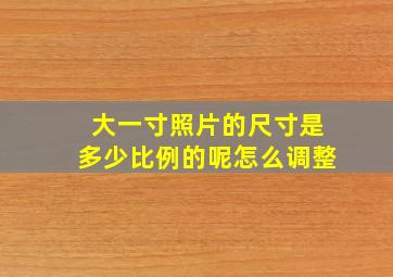 大一寸照片的尺寸是多少比例的呢怎么调整