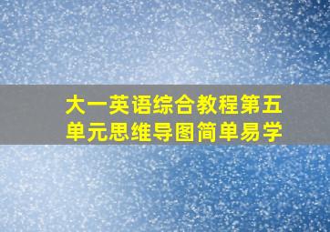 大一英语综合教程第五单元思维导图简单易学