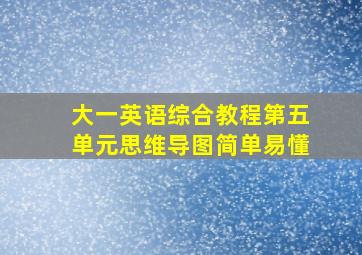 大一英语综合教程第五单元思维导图简单易懂