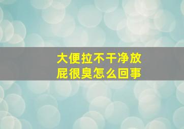 大便拉不干净放屁很臭怎么回事