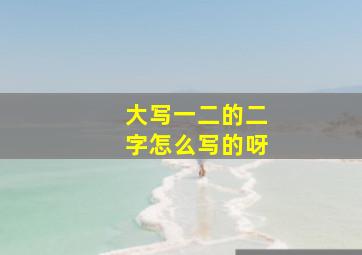 大写一二的二字怎么写的呀