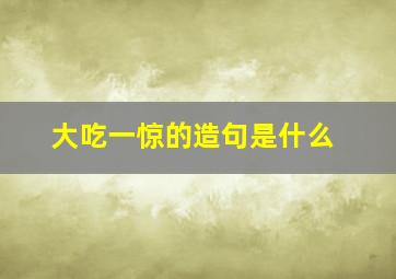 大吃一惊的造句是什么