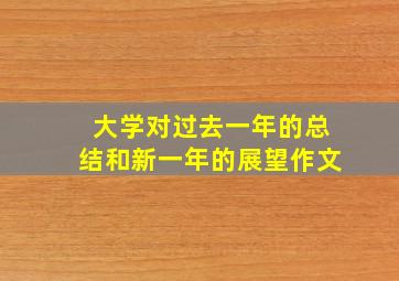 大学对过去一年的总结和新一年的展望作文