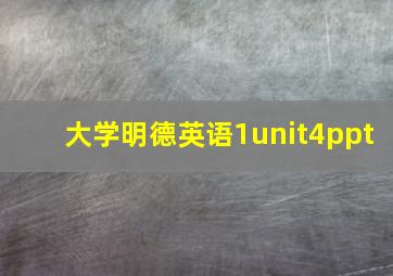 大学明德英语1unit4ppt