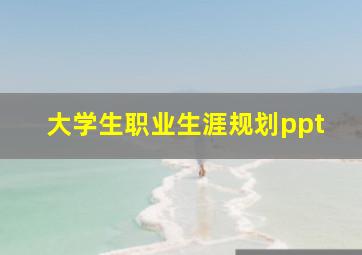 大学生职业生涯规划ppt