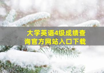 大学英语4级成绩查询官方网站入口下载