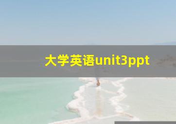 大学英语unit3ppt