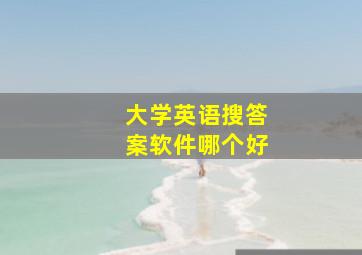 大学英语搜答案软件哪个好