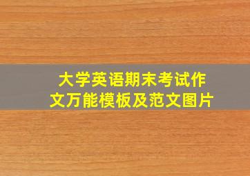 大学英语期末考试作文万能模板及范文图片