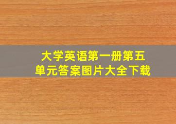 大学英语第一册第五单元答案图片大全下载