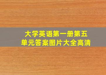 大学英语第一册第五单元答案图片大全高清