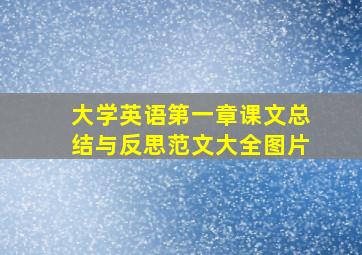 大学英语第一章课文总结与反思范文大全图片