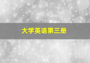 大学英语第三册