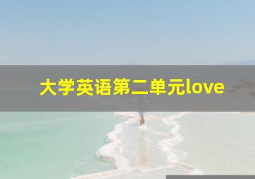 大学英语第二单元love