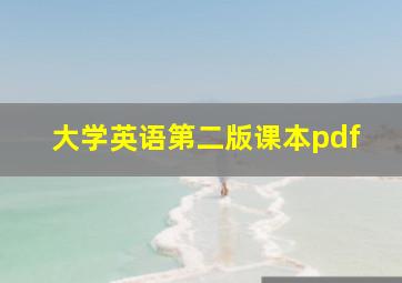 大学英语第二版课本pdf