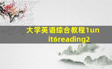 大学英语综合教程1unit6reading2