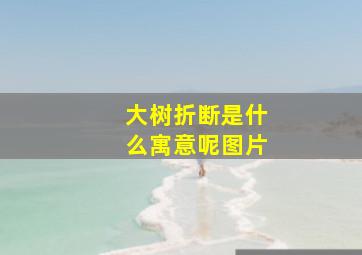 大树折断是什么寓意呢图片