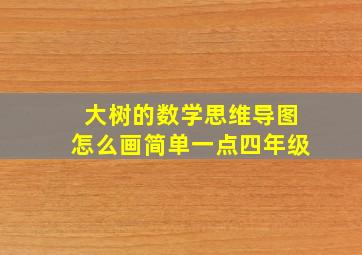 大树的数学思维导图怎么画简单一点四年级