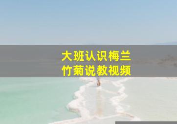 大班认识梅兰竹菊说教视频