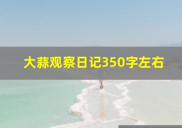 大蒜观察日记350字左右