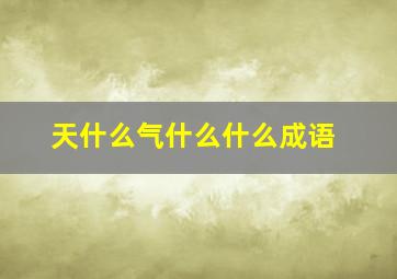 天什么气什么什么成语