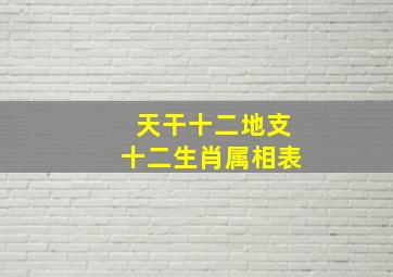 天干十二地支十二生肖属相表