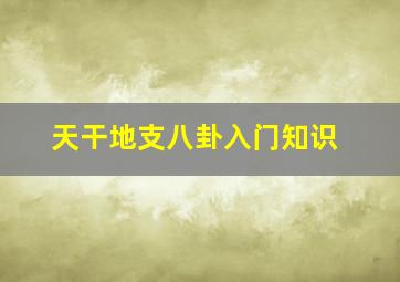 天干地支八卦入门知识