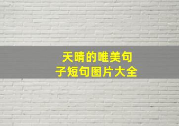 天晴的唯美句子短句图片大全