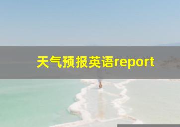 天气预报英语report