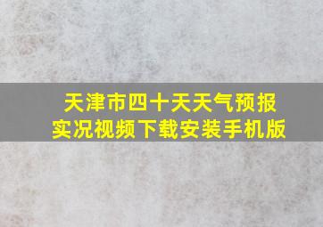 天津市四十天天气预报实况视频下载安装手机版