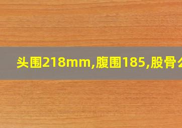 头围218mm,腹围185,股骨么40