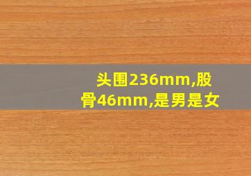 头围236mm,股骨46mm,是男是女