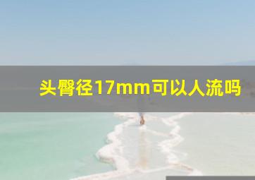 头臀径17mm可以人流吗