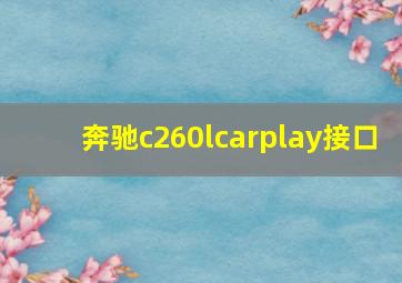 奔驰c260lcarplay接口