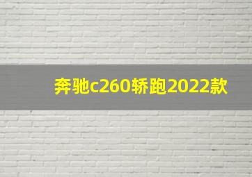 奔驰c260轿跑2022款