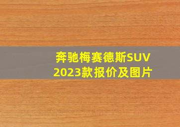 奔驰梅赛德斯SUV2023款报价及图片